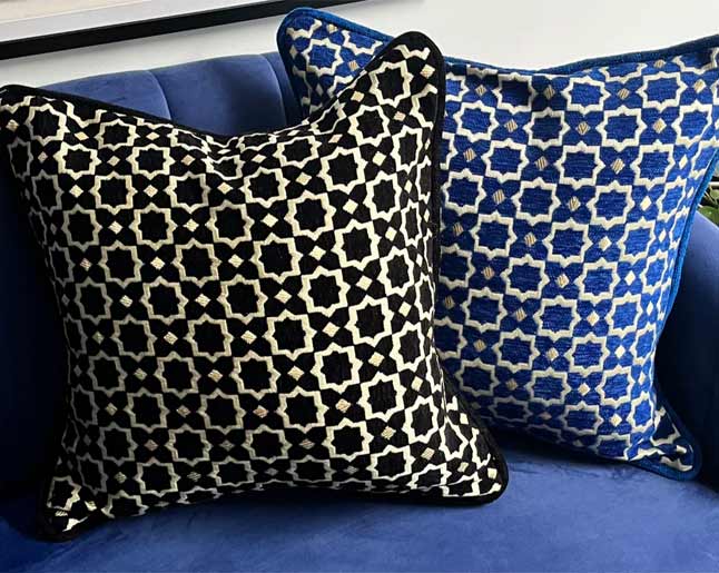 Cushions with Asian pattern